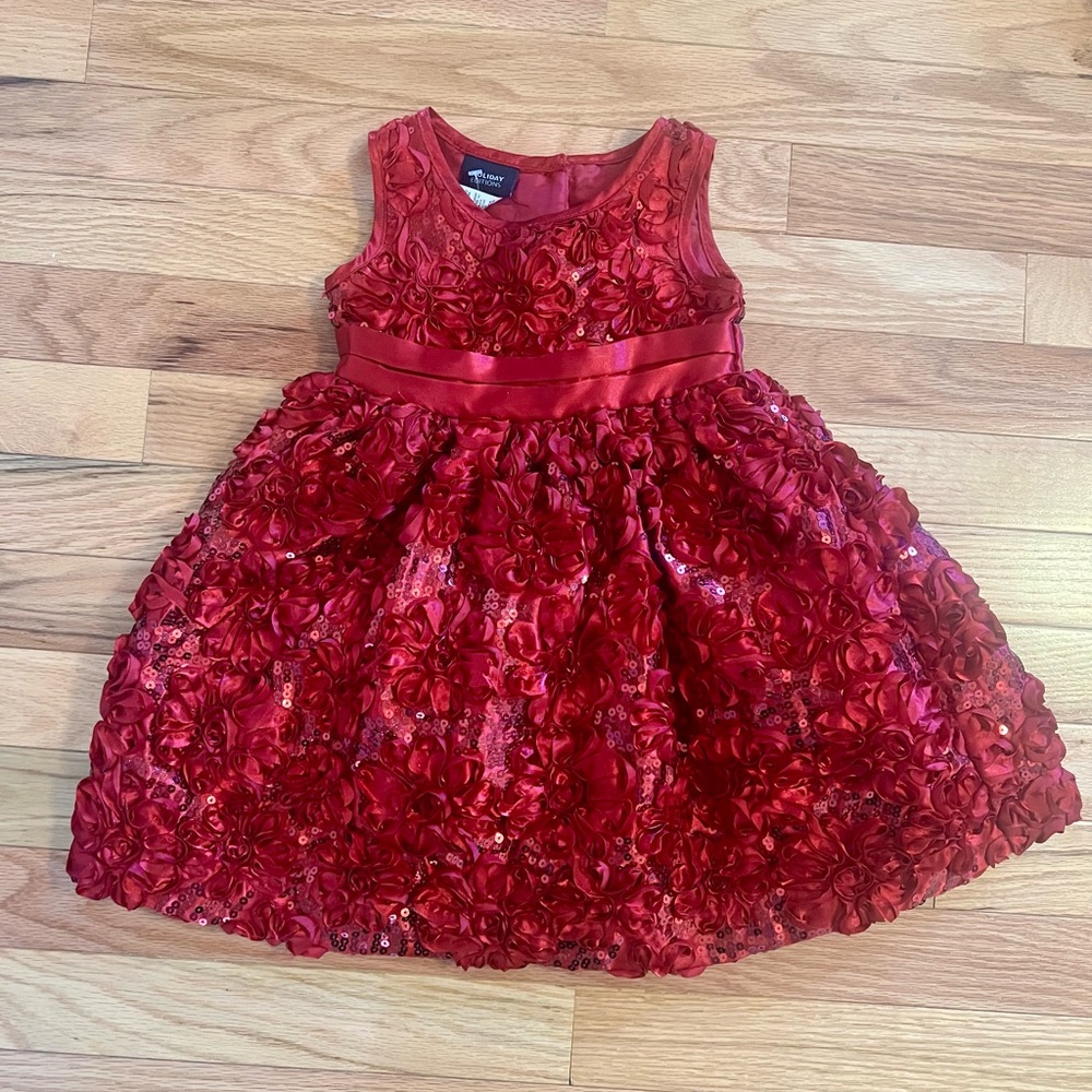 18 month girl red dress